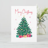 Cartes Pour Fêtes Annuelles Arbre de Noël avec cadeaux (Debout devant)