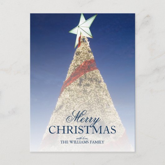 Cartes Pour Fêtes Annuelles Arbre de Noël avec le Topp étoilé (Devant)