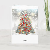 Cartes Pour Fêtes Annuelles Arbre de Noël, baubles allemand (Dos)