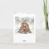 Cartes Pour Fêtes Annuelles Arbre de Noël, baubles espagnol (Dos)
