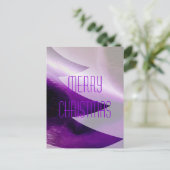 Cartes Pour Fêtes Annuelles Arbre de Noël blanc d'argent violet élégant (Debout devant)