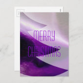 Cartes Pour Fêtes Annuelles Arbre de Noël blanc d'argent violet élégant (Devant / Derrière)
