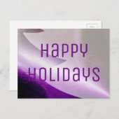 Cartes Pour Fêtes Annuelles Arbre de Noël blanc d'argent violet élégant (Devant / Derrière)