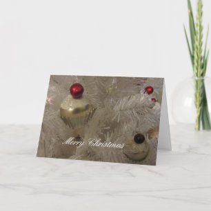 Cartes Pour Fêtes Annuelles Arbre de Noël blanc décoré
