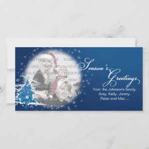 Cartes Pour Fêtes Annuelles Arbre de Noël bleu Bonnes Fêtes