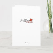 Cartes Pour Fêtes Annuelles Arbre de Noël bleu de papillon (Dos)