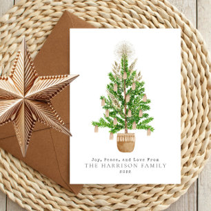 Cartes Pour Fêtes Annuelles Arbre de Noël Bohème en Macramé