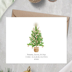 Cartes Pour Fêtes Annuelles Arbre de Noël Boho Macrame