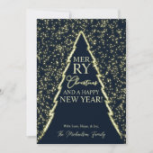 Cartes Pour Fêtes Annuelles Arbre de Noël brillant (Devant)