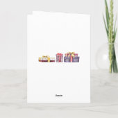 Cartes Pour Fêtes Annuelles Arbre de Noël, cadeaux, Grandson & Partenaire (Dos)