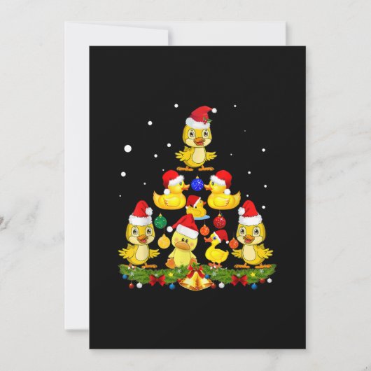 Cartes Pour Fêtes Annuelles Arbre de Noël Canard (Devant)