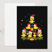 Cartes Pour Fêtes Annuelles Arbre de Noël Canard (Devant / Derrière)