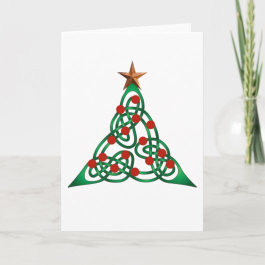 Cartes Pour Fêtes Annuelles arbre de Noël celtique (Devant)