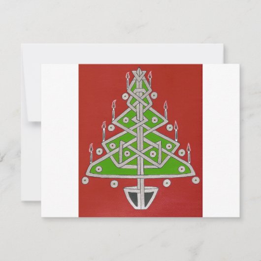 Cartes Pour Fêtes Annuelles Arbre de Noël celtique (Devant)