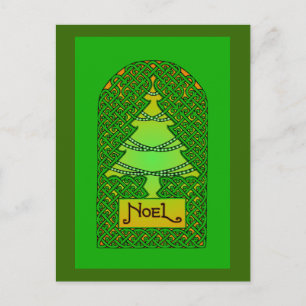 Cartes Pour Fêtes Annuelles Arbre de Noël celtique - Vert