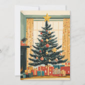Cartes Pour Fêtes Annuelles Arbre de Noël classique Golden Star Topper Cadeaux (Devant)