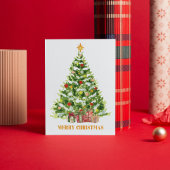 Cartes Pour Fêtes Annuelles Arbre de Noël classique présente des Noël aquarell