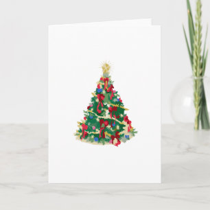 Cartes Pour Fêtes Annuelles Arbre de Noël coloré : Art de vecteur :