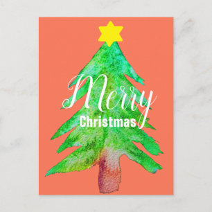 Cartes Pour Fêtes Annuelles Arbre de Noël couleurs funèbres modernes
