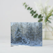 Cartes Pour Fêtes Annuelles Arbre de Noël couvert de neige (Debout devant)