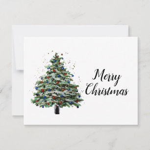 Cartes Pour Fêtes Annuelles Arbre de Noël couvert de neige
