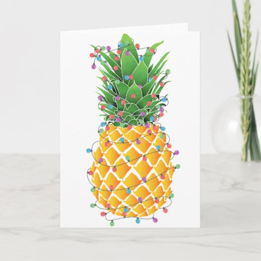 Cartes Pour Fêtes Annuelles Arbre de Noël d'ananas (Devant)