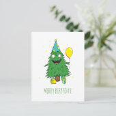Cartes Pour Fêtes Annuelles Arbre de Noël d'anniversaire (Debout devant)