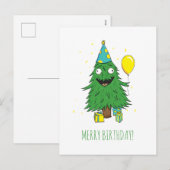 Cartes Pour Fêtes Annuelles Arbre de Noël d'anniversaire (Devant / Derrière)