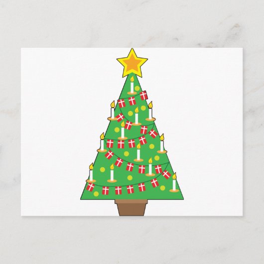 Cartes Pour Fêtes Annuelles Arbre de Noël danois (Devant)