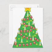 Cartes Pour Fêtes Annuelles Arbre de Noël danois (Devant / Derrière)