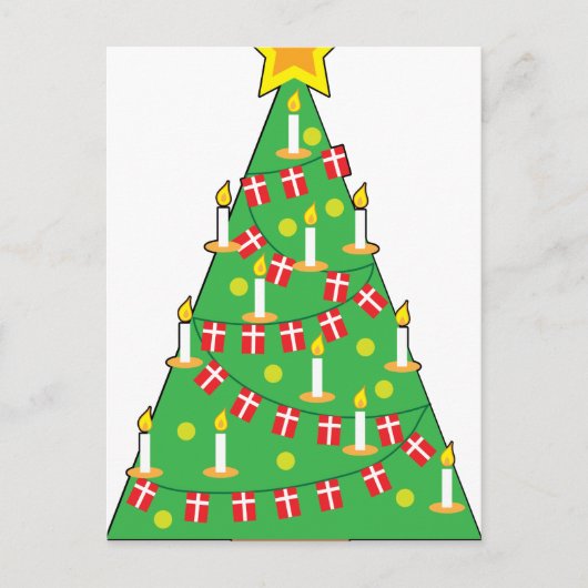 Cartes Pour Fêtes Annuelles Arbre de Noël danois (Devant)