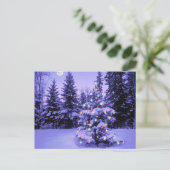 Cartes Pour Fêtes Annuelles Arbre de Noël dans la forêt (Debout devant)