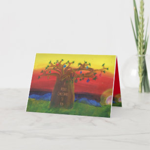 Cartes Pour Fêtes Annuelles Arbre de Noël de baobab