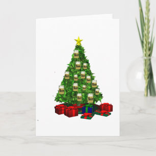 Cartes Pour Fêtes Annuelles Arbre de Noël de bière