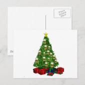 Cartes Pour Fêtes Annuelles Arbre de Noël de bière (Devant / Derrière)