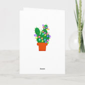 Cartes Pour Fêtes Annuelles arbre de Noël de cactus (Dos)