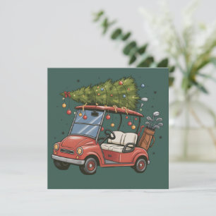 Cartes Pour Fêtes Annuelles Arbre de Noël de chariot de golf Cadeau pour amate