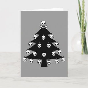 Cartes Pour Fêtes Annuelles Arbre de Noël de crâne