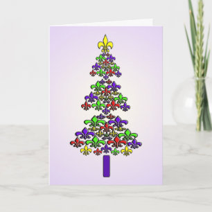 Cartes Pour Fêtes Annuelles Arbre de Noël de Fleur de Lys