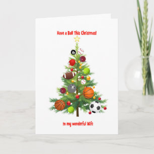Cartes Pour Fêtes Annuelles Arbre de Noël de la femme avec des boules
