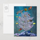 Cartes Pour Fêtes Annuelles Arbre de Noël de la mer (Devant / Derrière)