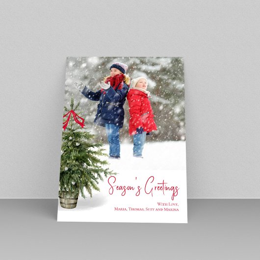 Cartes Pour Fêtes Annuelles Arbre de Noël de l'aquarelle de la saison