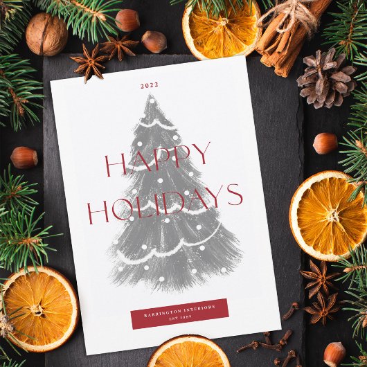 Cartes Pour Fêtes Annuelles Arbre de Noël de l'entreprise