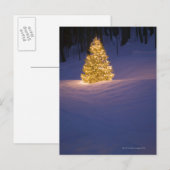 Cartes Pour Fêtes Annuelles Arbre de Noël de Lit dehors (Devant / Derrière)