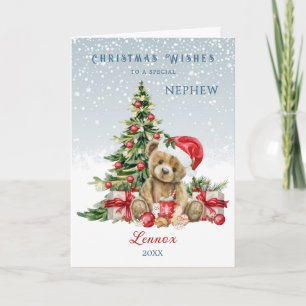 Cartes Pour Fêtes Annuelles Arbre de Noël de l'ours en peluche de Nephew