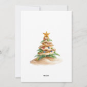 Cartes Pour Fêtes Annuelles Arbre de Noël de plage (Dos)