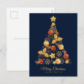 Cartes Pour Fêtes Annuelles Arbre de Noël décoratif (Devant / Derrière)