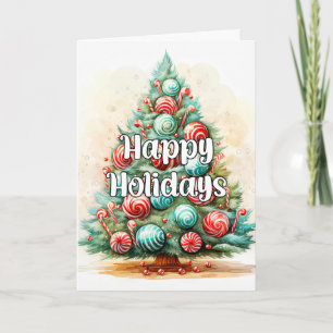 Cartes Pour Fêtes Annuelles Arbre de Noël Décoratif Merry Fantaisiste