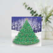 Cartes Pour Fêtes Annuelles Arbre de Noël décoré (Debout devant)