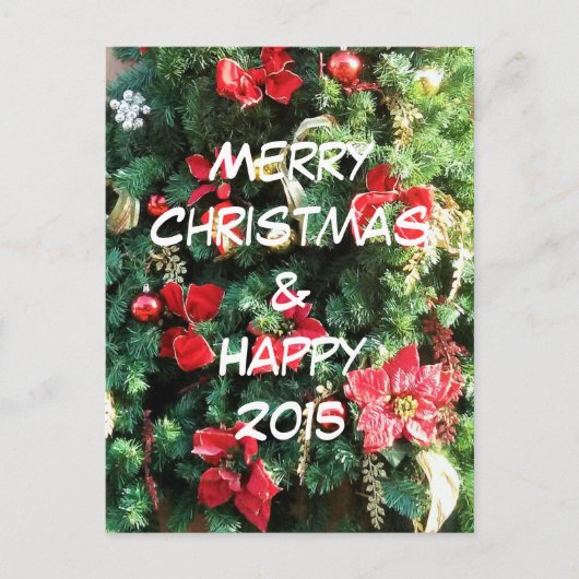 Cartes Pour Fêtes Annuelles Arbre de Noël décoré (Devant)